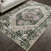 Washable Area Rugs for Living Room, Bedroom & Dining Room – Modern Soft Low Pile Non Slip Carpet – Pet Friendly Waterproof Foldable Rugs for Home