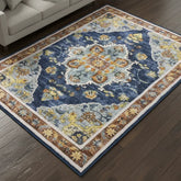 Washable Area Rugs for Living Room, Bedroom & Dining Room – Modern Soft Low Pile Non Slip Carpet – Pet Friendly Waterproof Foldable Rugs for Home