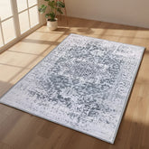 Washable Area Rugs for Living Room, Bedroom & Dining Room – Modern Soft Low Pile Non Slip Carpet – Pet Friendly Waterproof Foldable Rugs for Home