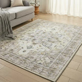 Washable Area Rugs for Living Room, Bedroom & Dining Room – Modern Soft Low Pile Non Slip Carpet – Pet Friendly Waterproof Foldable Rugs for Home