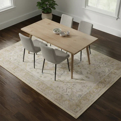 Washable Area Rugs for Living Room, Bedroom & Dining Room – Modern Soft Low Pile Non Slip Carpet – Pet Friendly Waterproof Foldable Rugs for Home