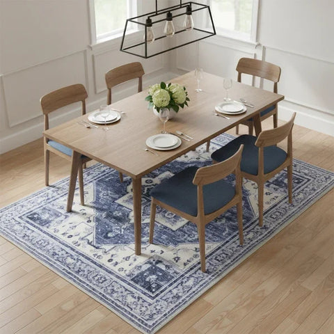 Washable Area Rugs for Living Room, Bedroom & Dining Room – Modern Soft Low Pile Non Slip Carpet – Pet Friendly Waterproof Foldable Rugs for Home