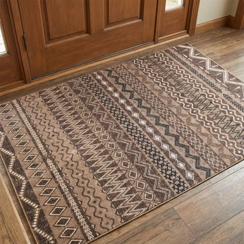 Washable Area Rugs for Living Room, Bedroom & Dining Room – Modern Soft Low Pile Non Slip Carpet – Pet Friendly Waterproof Foldable Rugs for Home