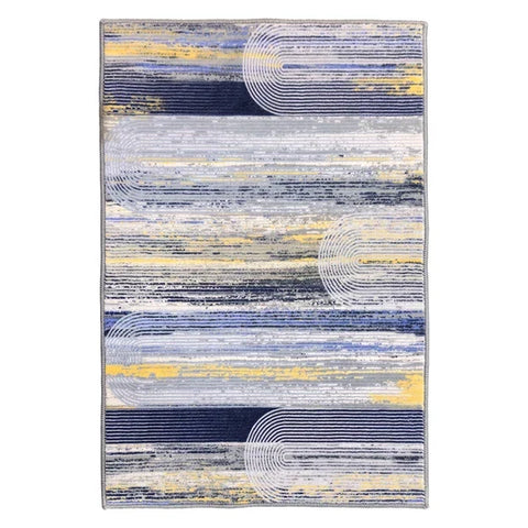 Washable Area Rugs for Living Room, Bedroom & Dining Room – Modern Soft Low Pile Non Slip Carpet – Pet Friendly Waterproof Foldable Rugs for Home